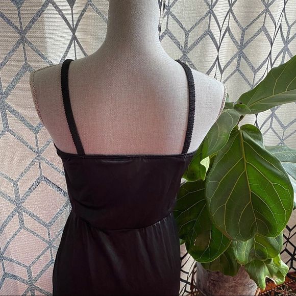 Slip dress black with red - vintage - Picture 4 of 7
